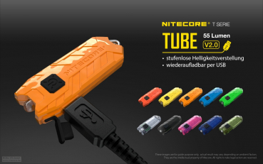 Preview: Nitecore Keychain Schlüsselbundlampe Tube 2.0 - transparent