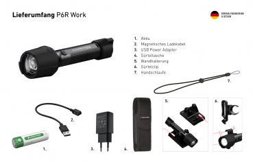 Led Lenser Taschenlampe P6R Work inkl. Li-ion Akku