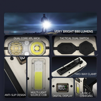 Preview: Infinio EDC Ultimate T3 RC Taschenlampe schwarz 880 Lumen