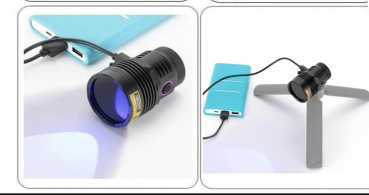 Preview: INFINIO TRIPOD UV-604-T 365 nm UV flashlight with Tripod Standee