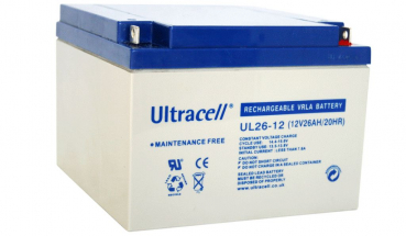 Ultracell 12-26 VdS Bleigel 12V 26Ah 166x175x125