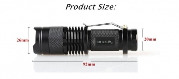 UFI Mini R3 LED fokussierbar Cree Q5 300 Lumen - SILVER