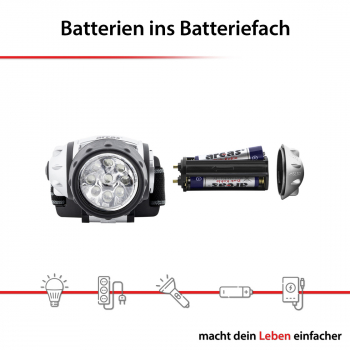 Preview: Camelion/Arcas AHL 9 LED headlight incl. batteriesFeatures: