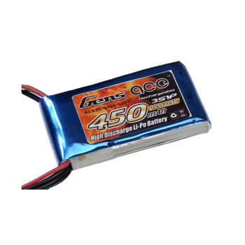 Grepow 450mAh 11.1V 25C 3S1P Lipo Battery Pack