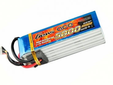 Grepow Lipo Akku 6S 5000mAh 22.2V 45C mit EC5-Stecker