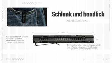 Nitecore Taschenlampe EDC07 1500 Lumen MCT schwarz