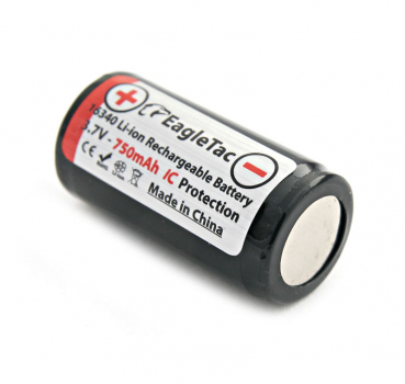 Eagtac Li-Lon 16340 CR123 RCR123 3,7 V PCB Akku 750 mAh