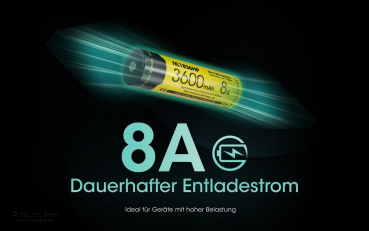Nitecore 18650 Akku 3,6V 3600mAh NL1836HP
