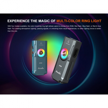Fenix E06R Schlüsselbundleuchte Weißes+UV+Laser Licht Grau
