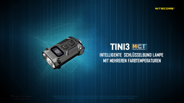 Preview: Nitecore  Taschenlampe TINI 3 schwarz - 600 Lumen OLED-Display