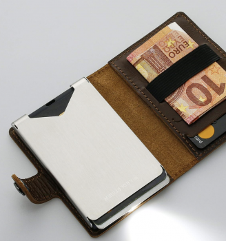 Preview: Led Lenser Lite Wallet Vintage Brown mit RFID Schutz