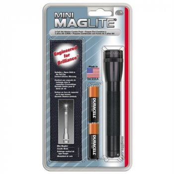 Maglite Mini 2 AA M2A01H inkl. 2x Mignon schwarz 1er Blister