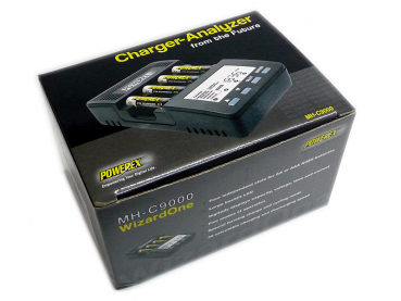 Powerex MH-C9000 Wizzard Ladegerät & Analyzer für 4x AA od. AAA