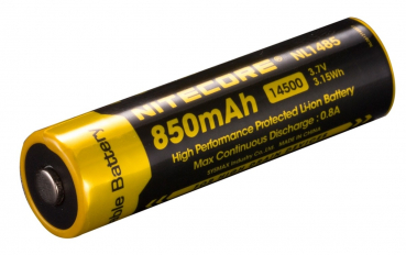 Nitecore 14500 PCB Li-Ion Akku 3,7V 850 mAh NL184