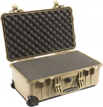 Peli Travelcase 1510 WF Desert Tan - sandfarben MIT Schaumeinlage
