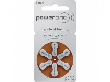 Powerone High Level Hörgerätebatterie P312 6er Blister
