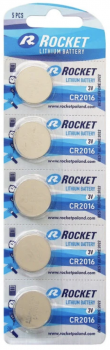 Rocket Lithium Power 3V CR2016 5er Blister - datecode 12/2024