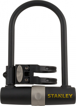 Preview: STANLEY U-lock bicycle 14mm x 247 mm, 3 keys, S755-201, bicycle lock with holder