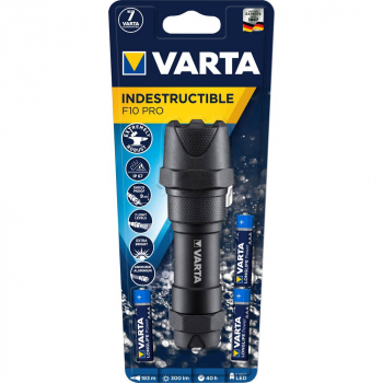 Varta Indestructible F10 Pro LED Taschenlampe 300 Lumen inkl. 3x AAA