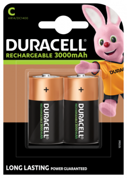 Duracell Rechargeable Akku C-Baby-HR14-Akku-3.000mah - 2er Blister