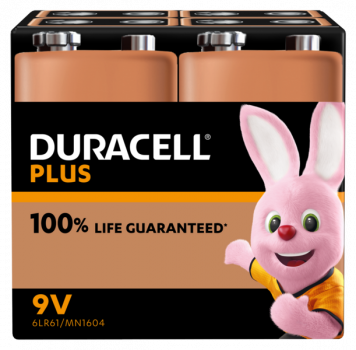 Duracell Plus MN1604-6LR61-9V-E-BLOCK - 4er Blister