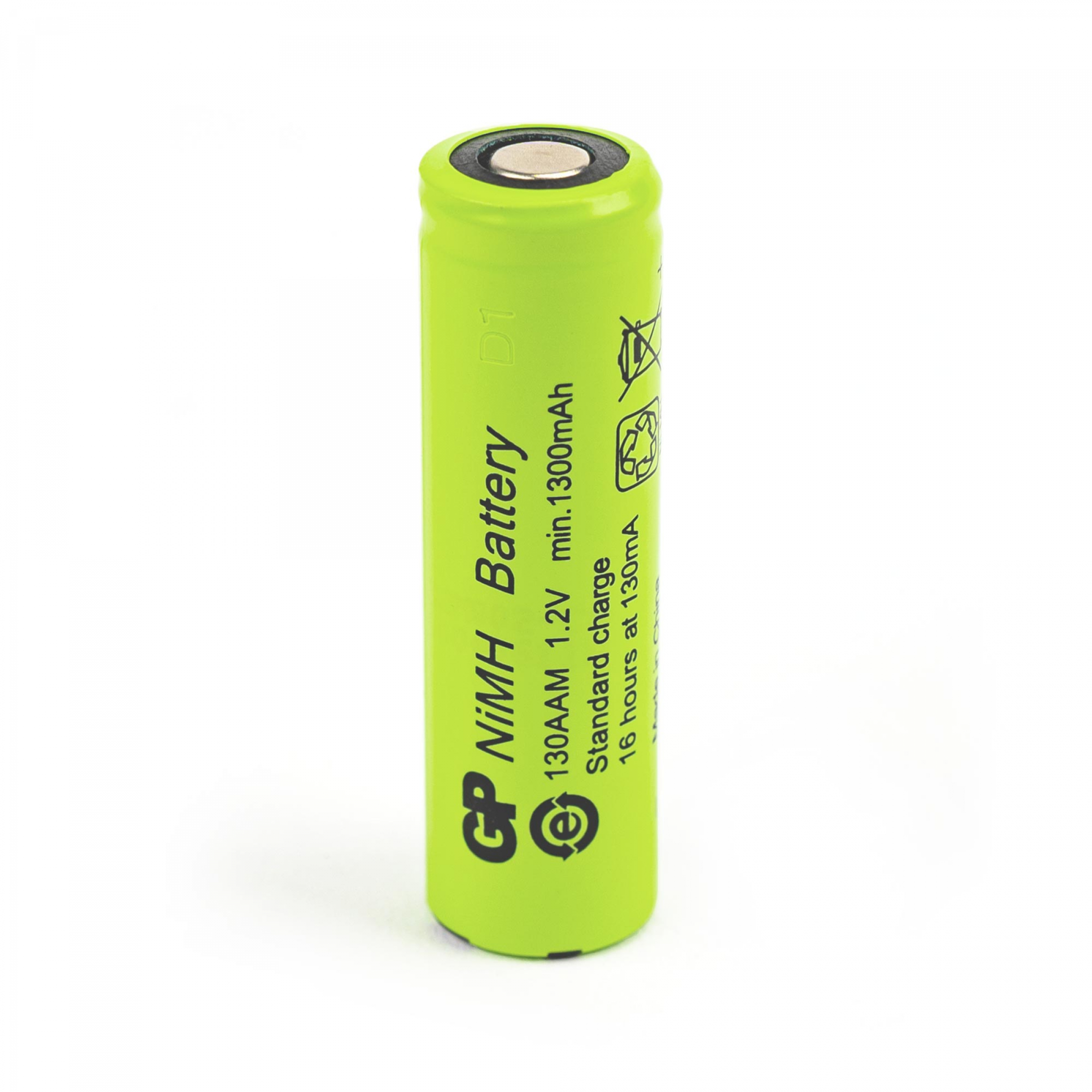 GP Industrieakku AA Flattop NiMH - 1,2V - 1300mAh - 50er Bulk