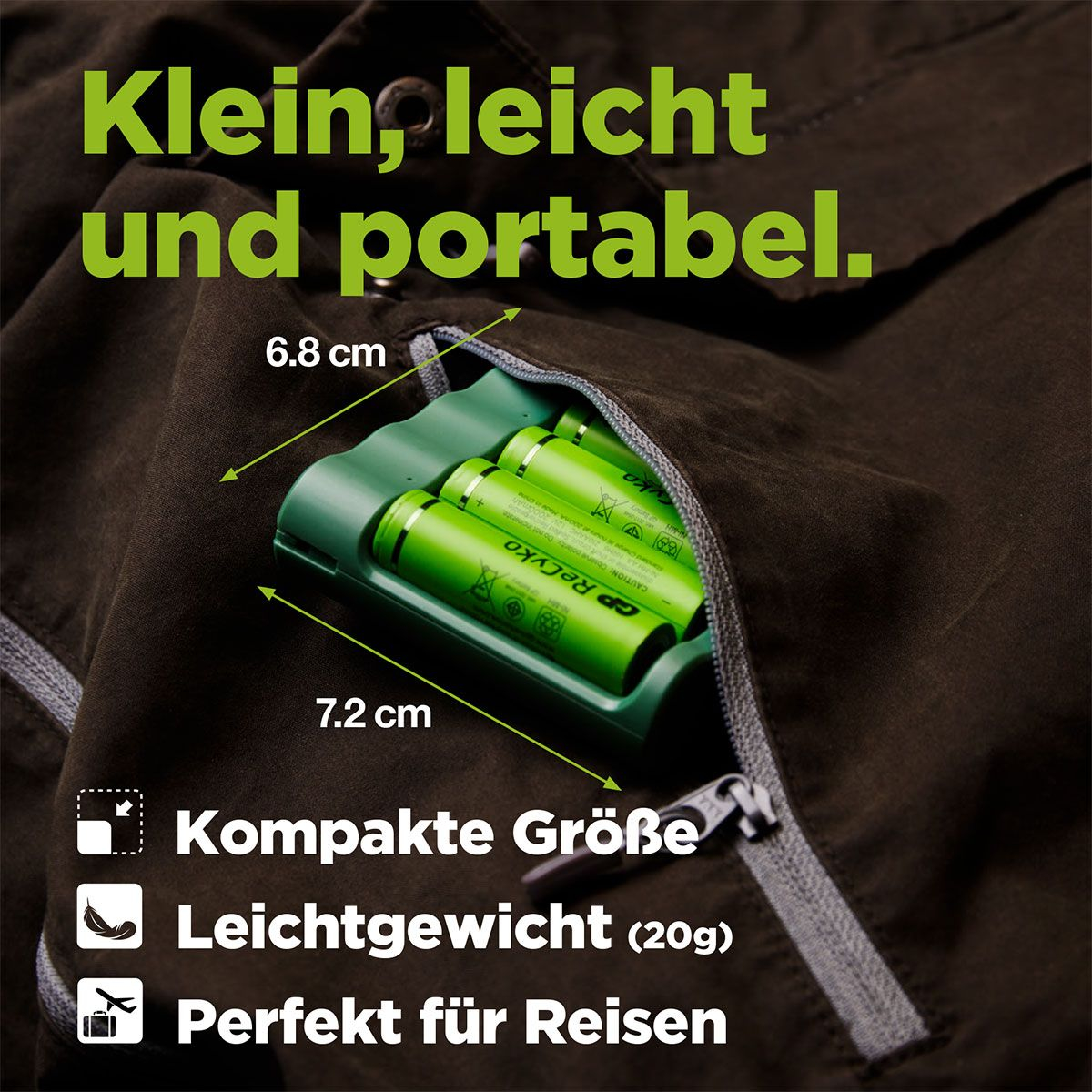 GP Recyko USB Charger B421 incl. 4x 850mAh AAA