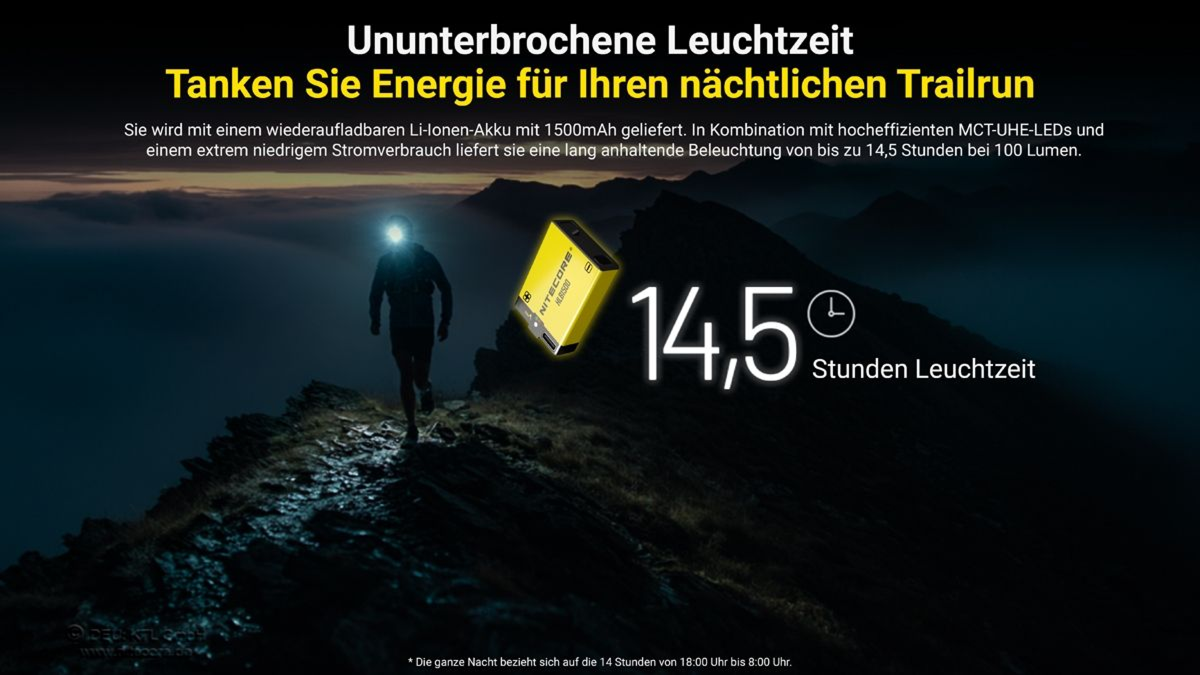 Nitecore Stirnleuchte UT27 MCT - 800 Lumen, MCT, inkl. HLB1500