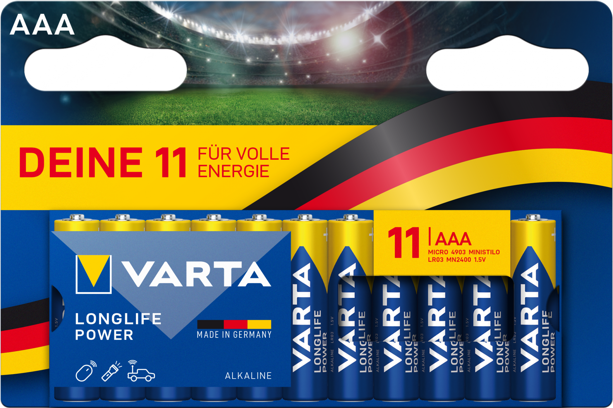 Varta Bodenaufsteller/Display bestückt mit 68x LLP 4906 & 44x LLP 4903