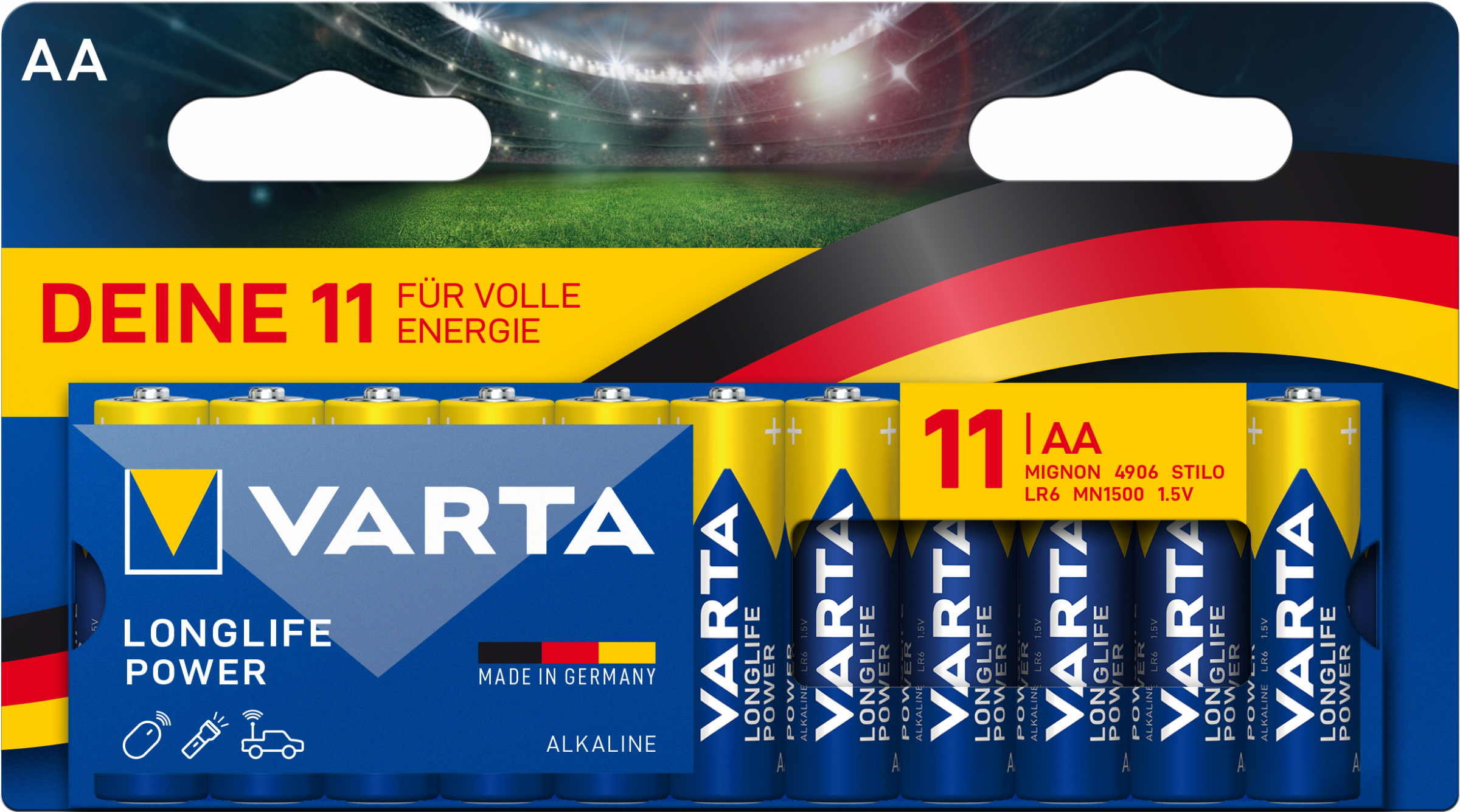 Varta Bodenaufsteller/Display bestückt mit 68x LLP 4906 & 44x LLP 4903