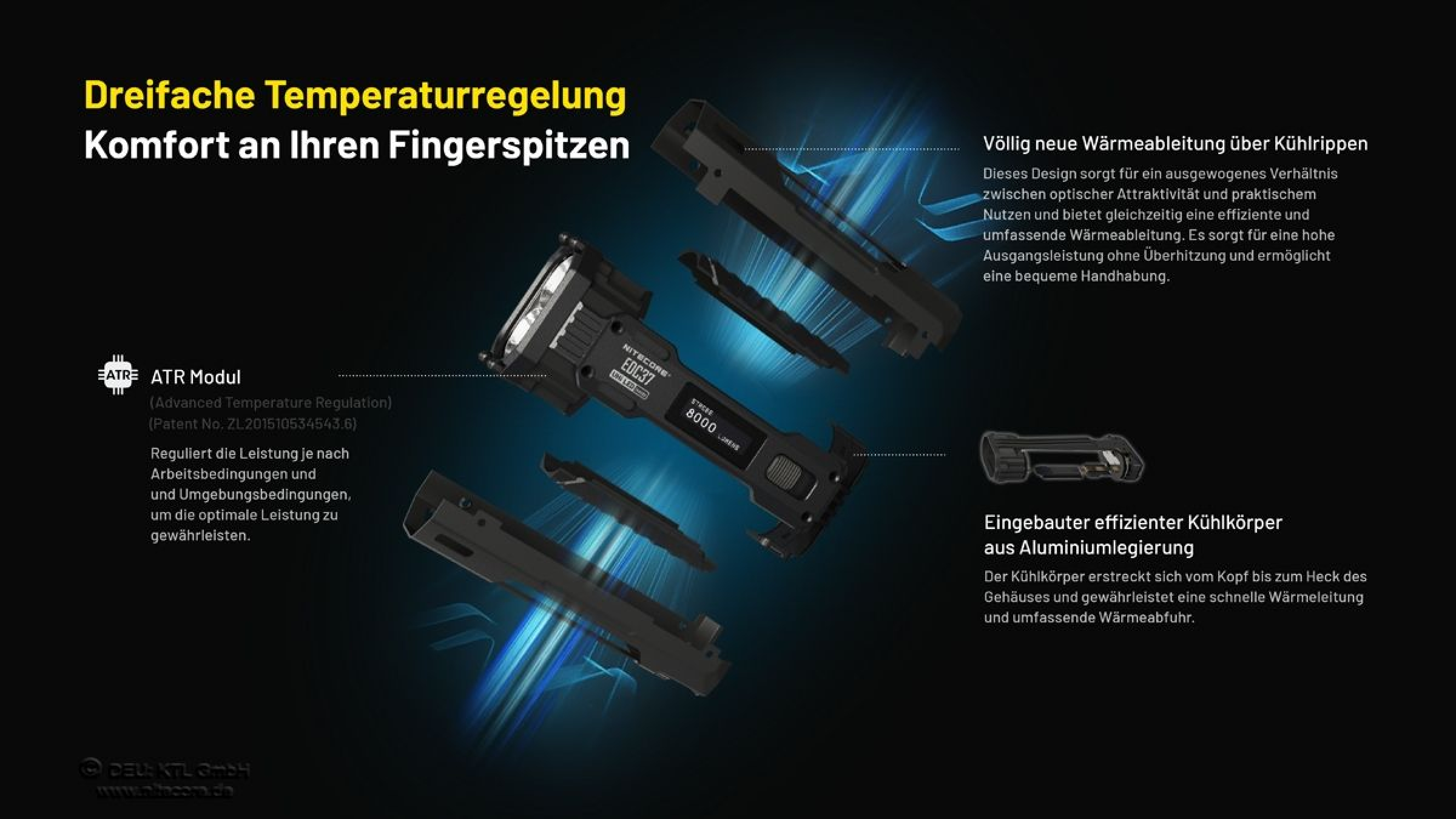Nitecore Taschenlampe EDC37 - 8000 Lumen