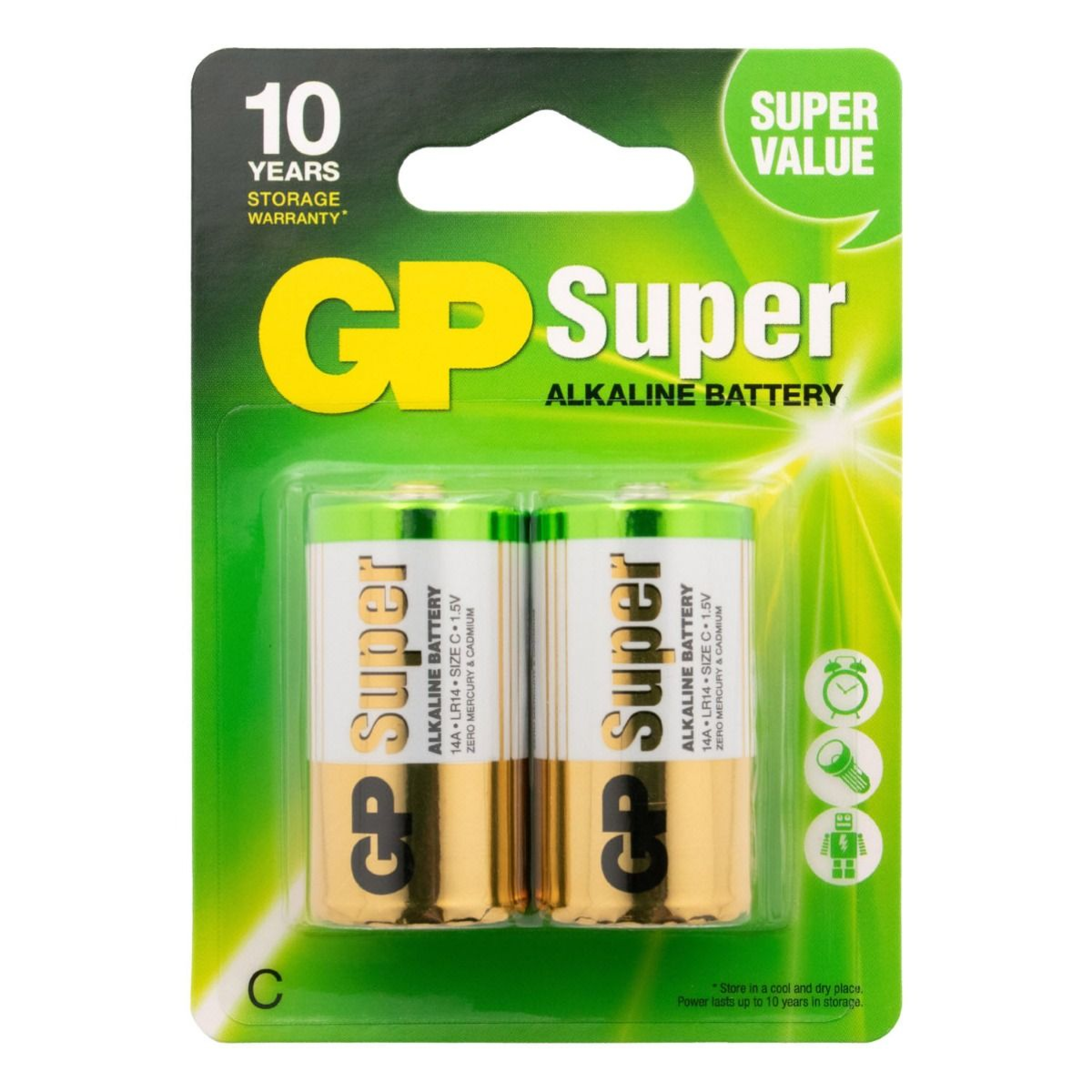 GP Super Alkaline LR14-E93-C-Baby - 2er Blister