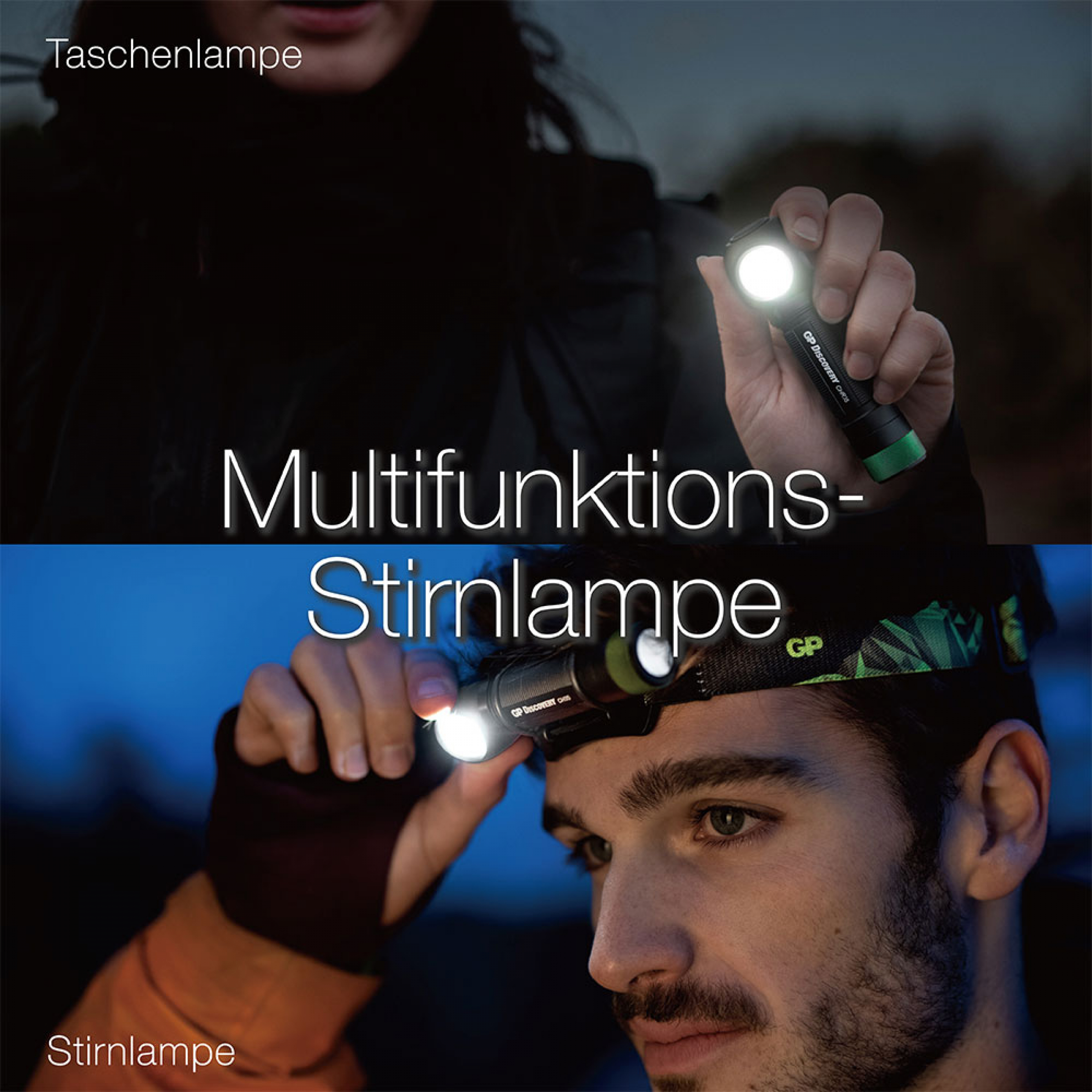 GP Stirnleuchte Discovery CH35 - 600 Lumen inkl. 18650 Akku