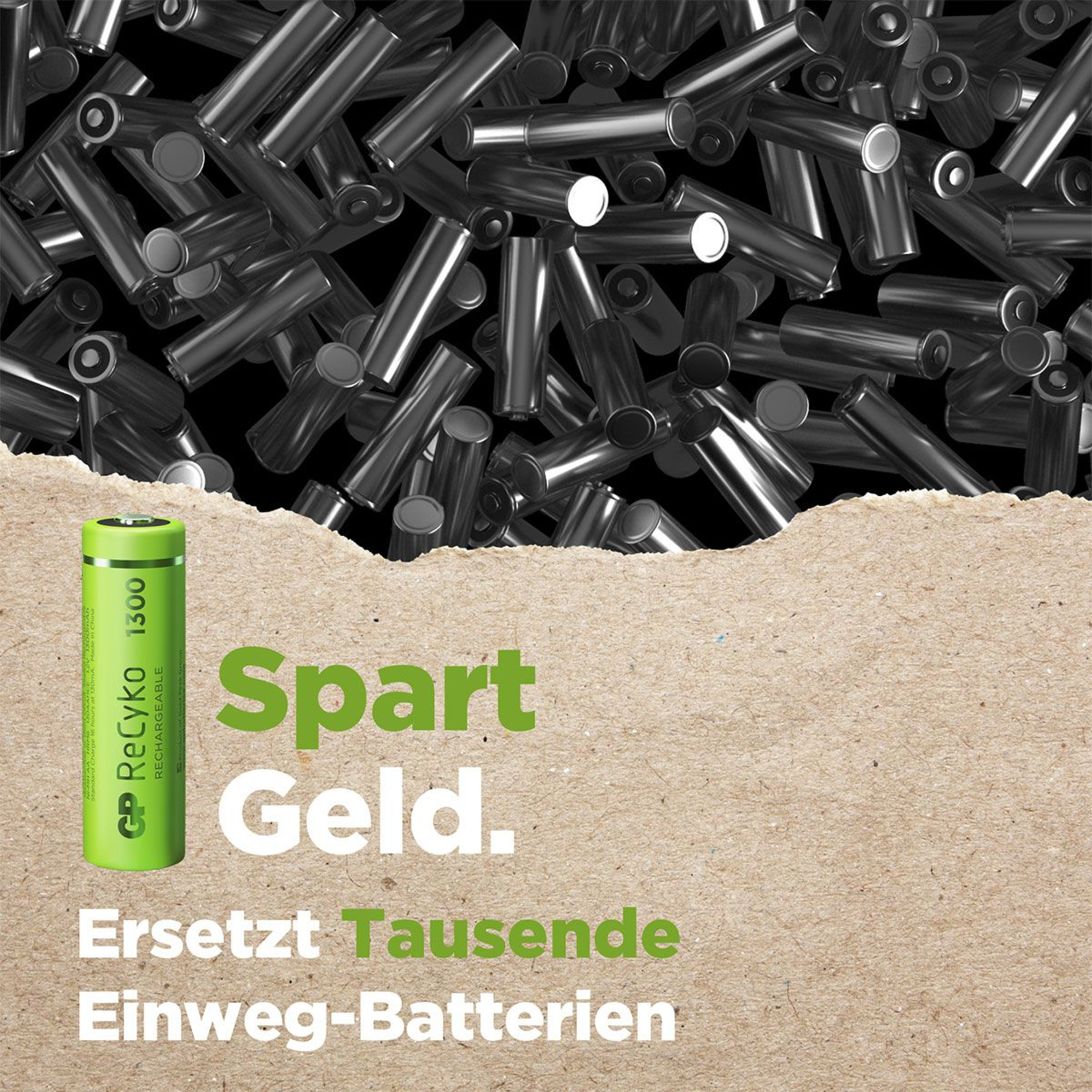 GP Recyko NIMH AA HR06 Akku 1300 mAh Phone - 4er Blister