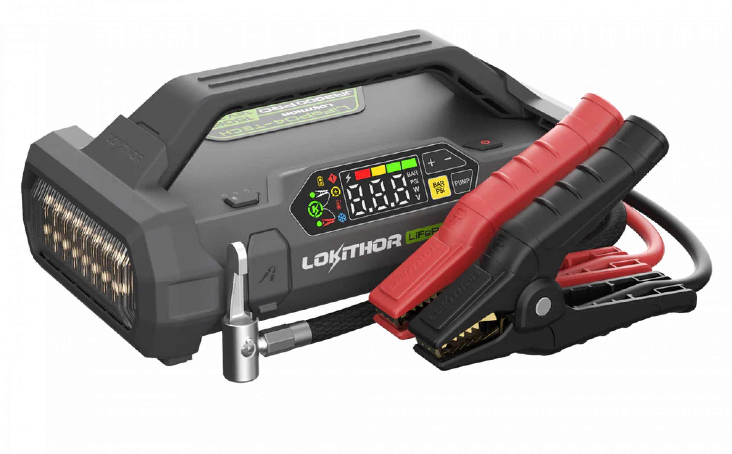 Lokithor JA3000 PRO Jump Starter 12V 3000A LiFePO4 with Compressor