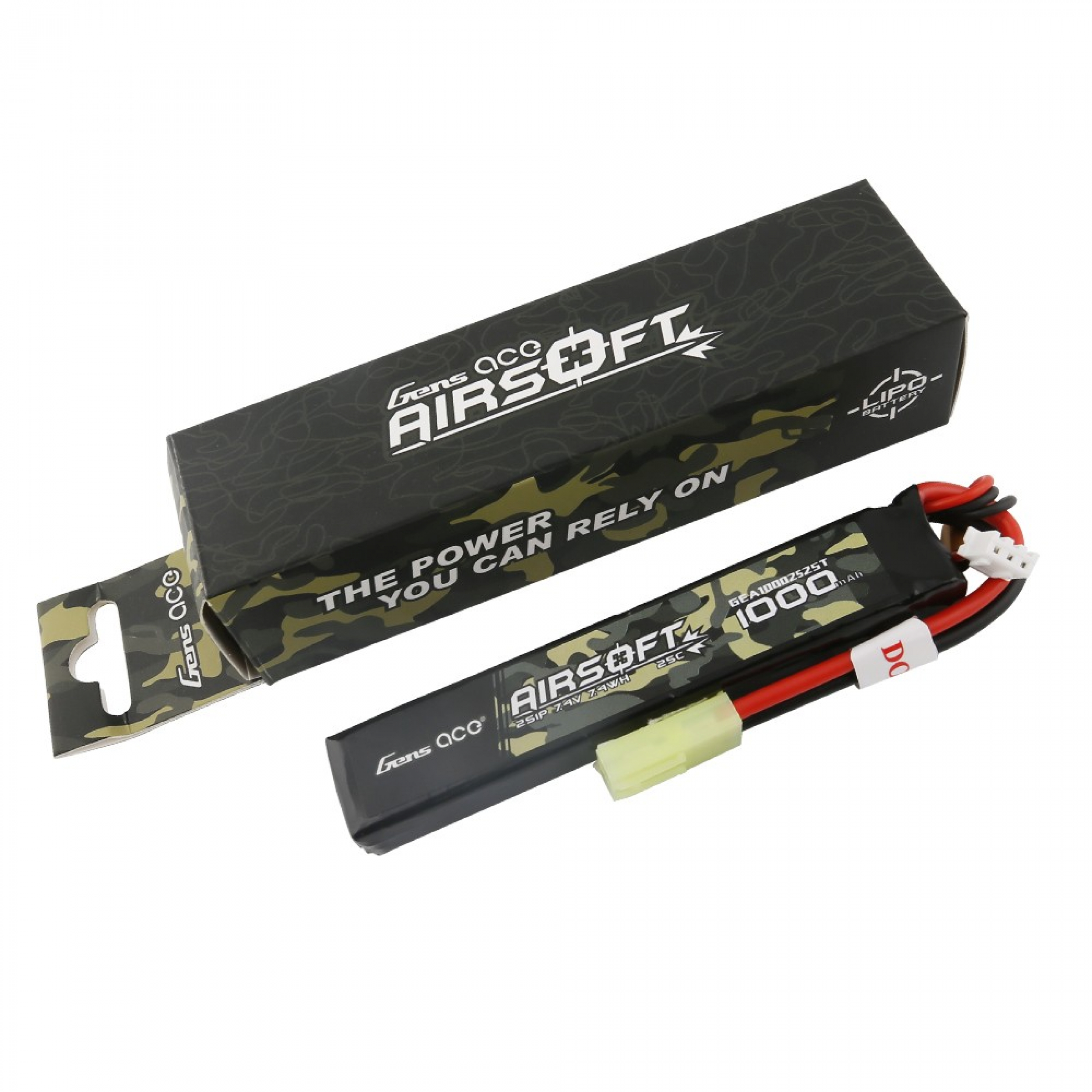 Grepow 25C 1000mAh 2S1P 7,4V Airsoft Gun Lipo Akku mit Tamiya Plug