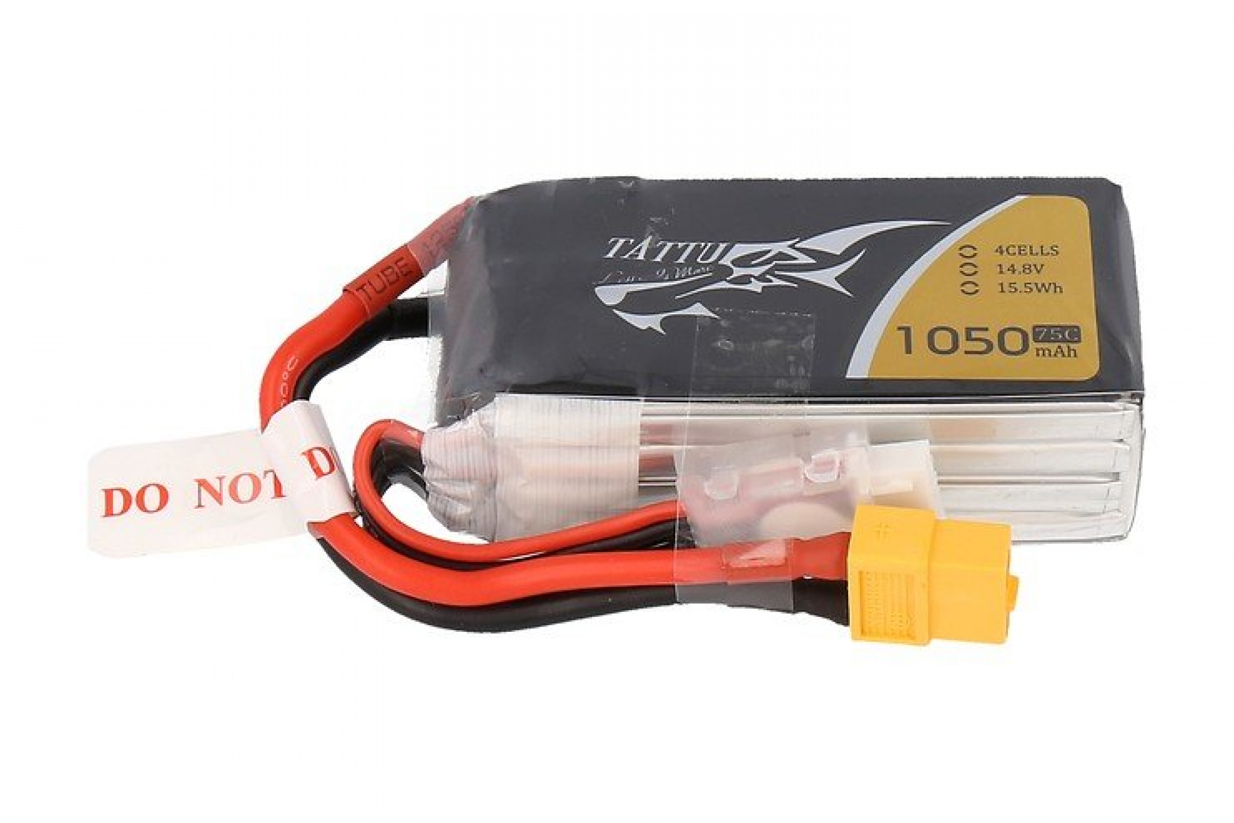 Tattu 1050mAh 14.8V 75C 4S1P Lithium Polymer Battery mit XT60 Plug