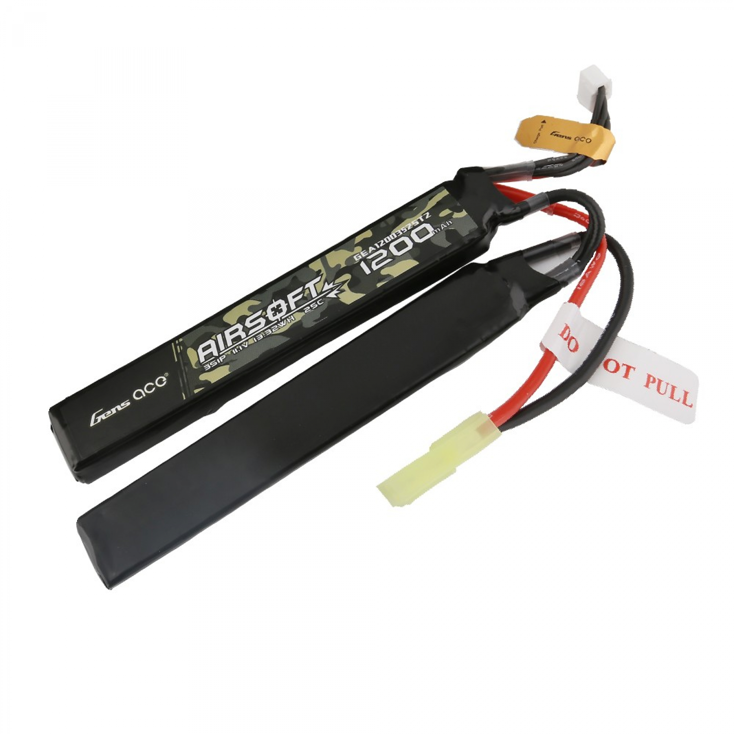 Grepow 25C 1200mAh 3S1P 11.1V Saddle Airsoft Gun Lipo Battery with Tamiya Plug
