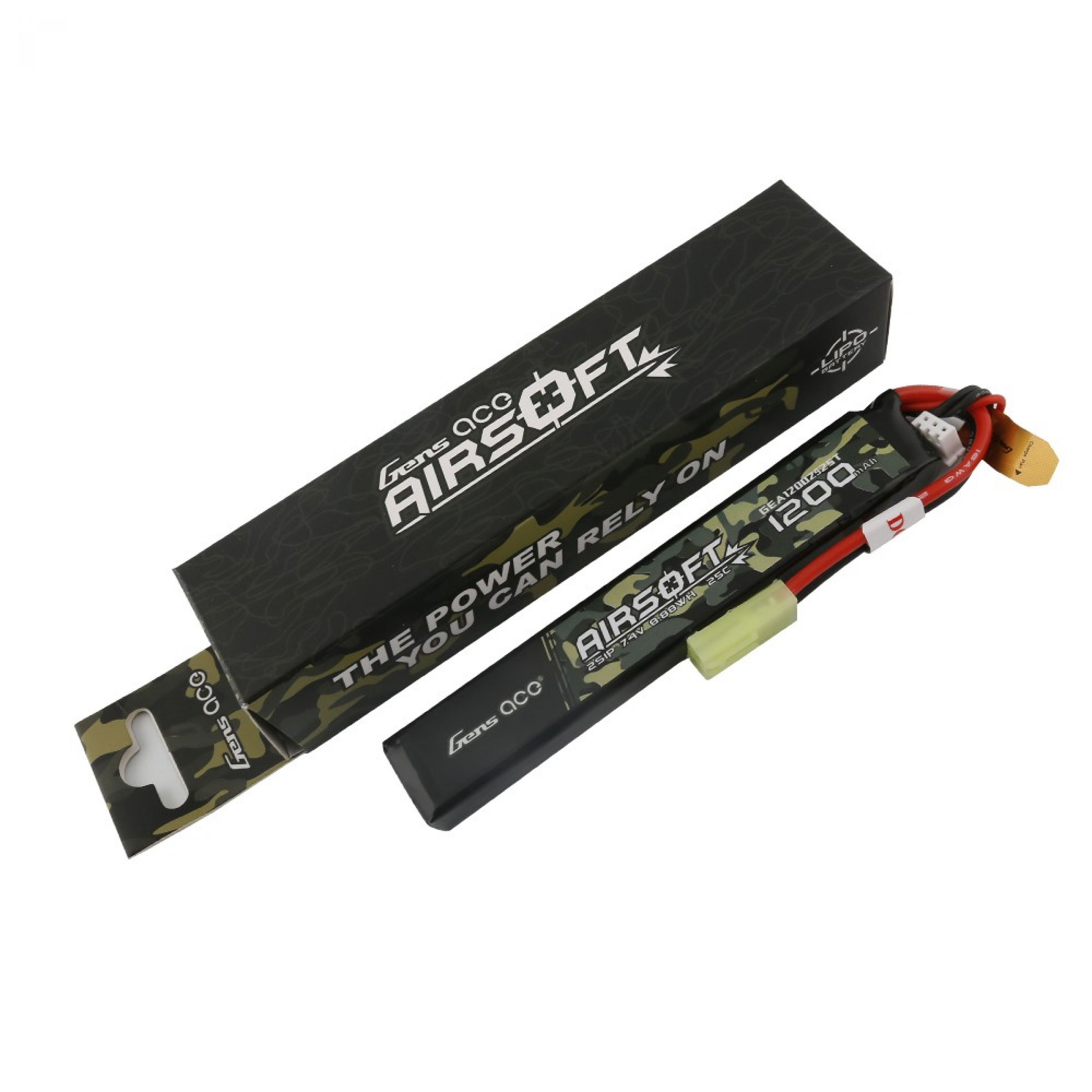 Grepow 25C 1200mAh 2S1P 7,4V Airsoft Gun Lipo Akku mit Tamiya Plug