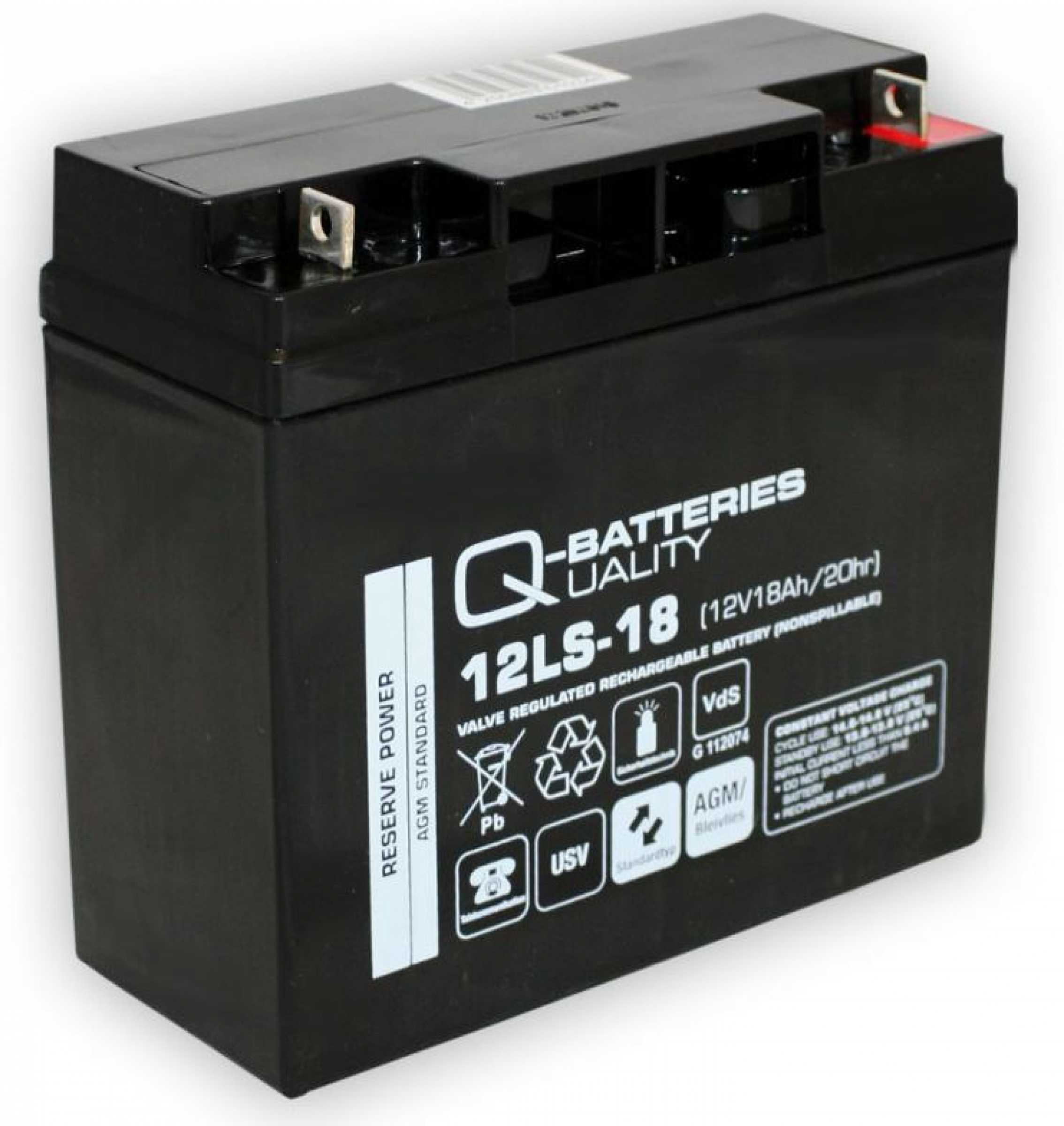 QU Bleiakku 18-12 12V 18Ah VDS181x77x167 FT250 (M5) VDS zugelassen