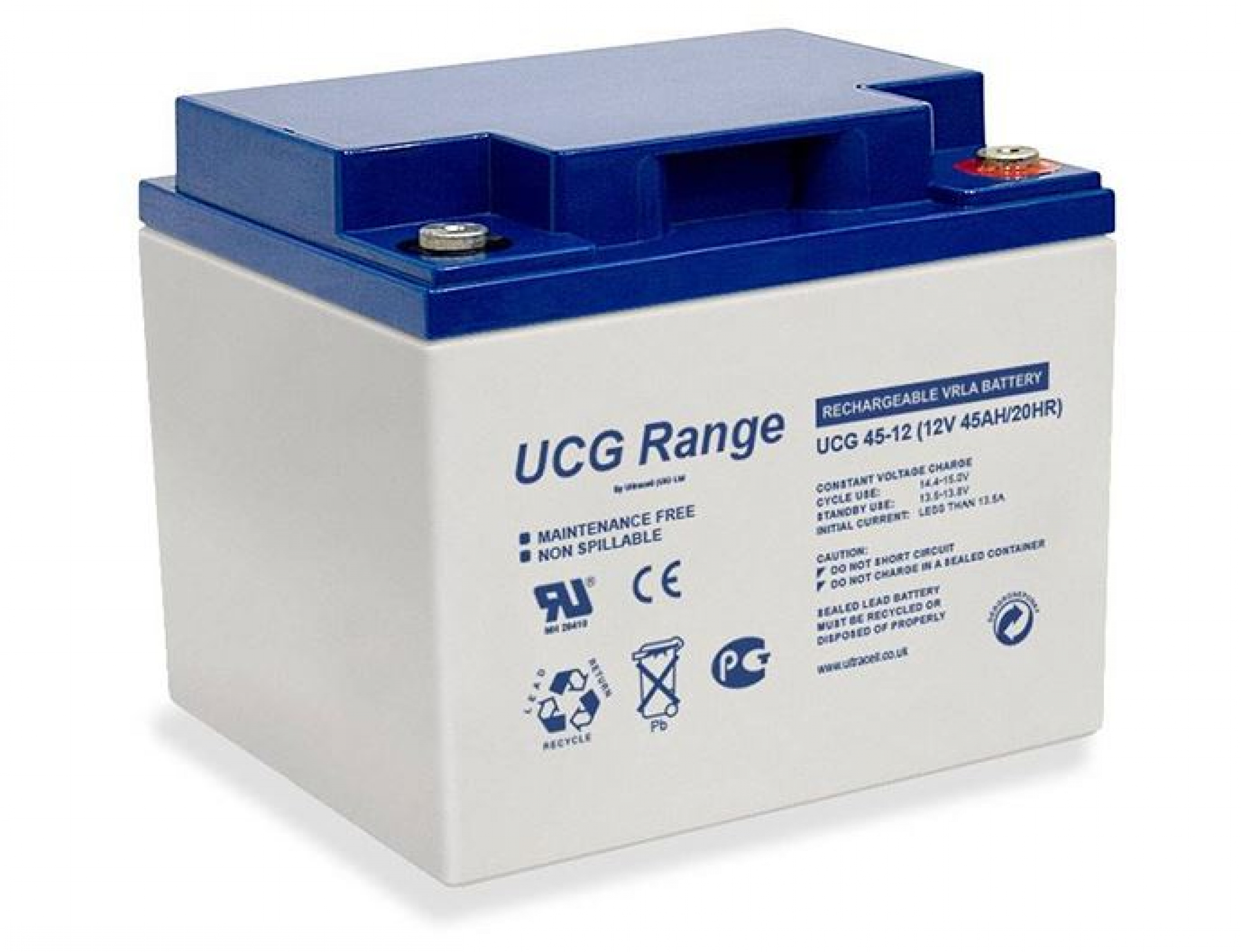 Ultracell PS12450 VdS Bleigel 12V 45Ah 197x163x174