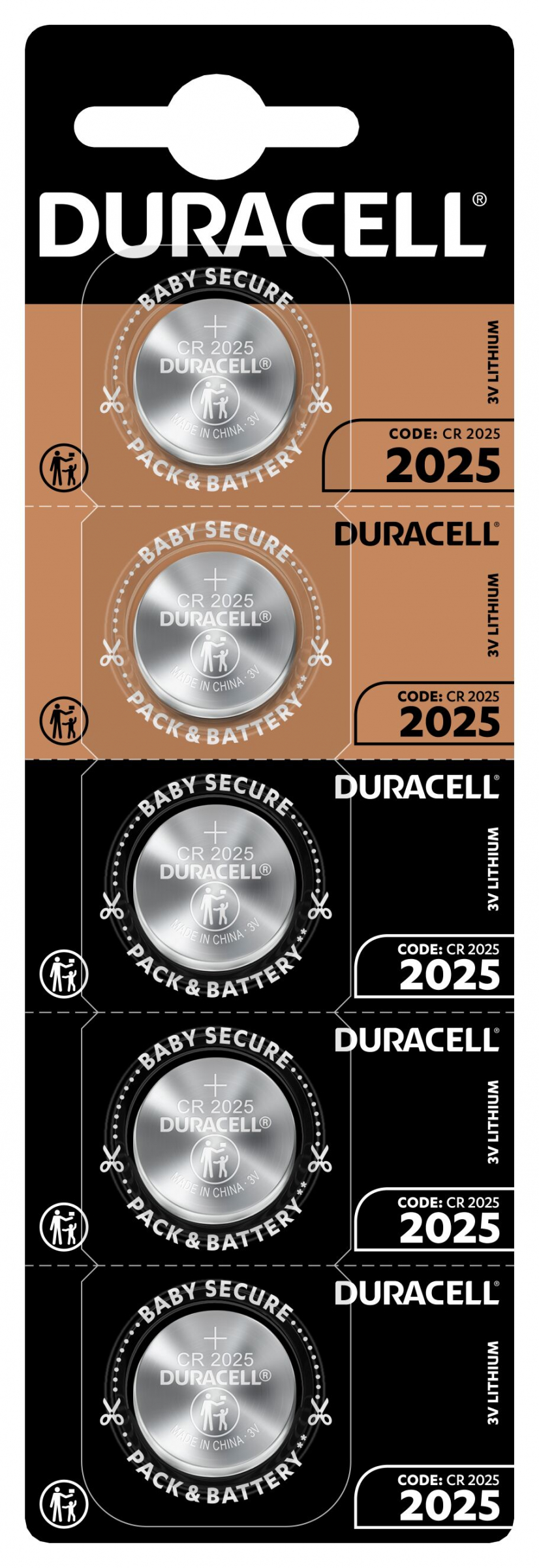 Duracell Lithium CR2025 3V - 5er Blister