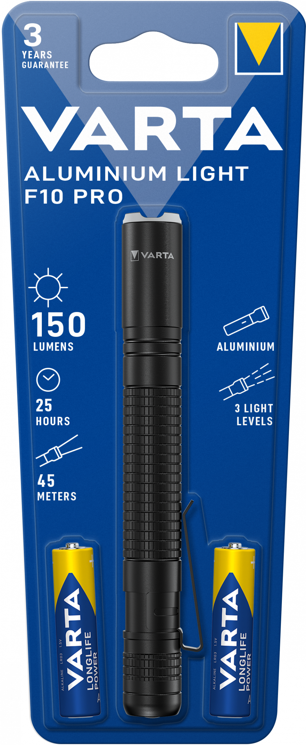 Varta Aluminium Light F10 Pro inkl. 2xAAA Batterien