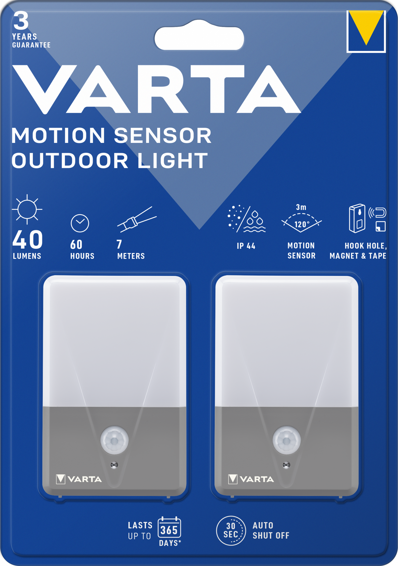 Varta Motion Sensor Outdoor Light Twinpack