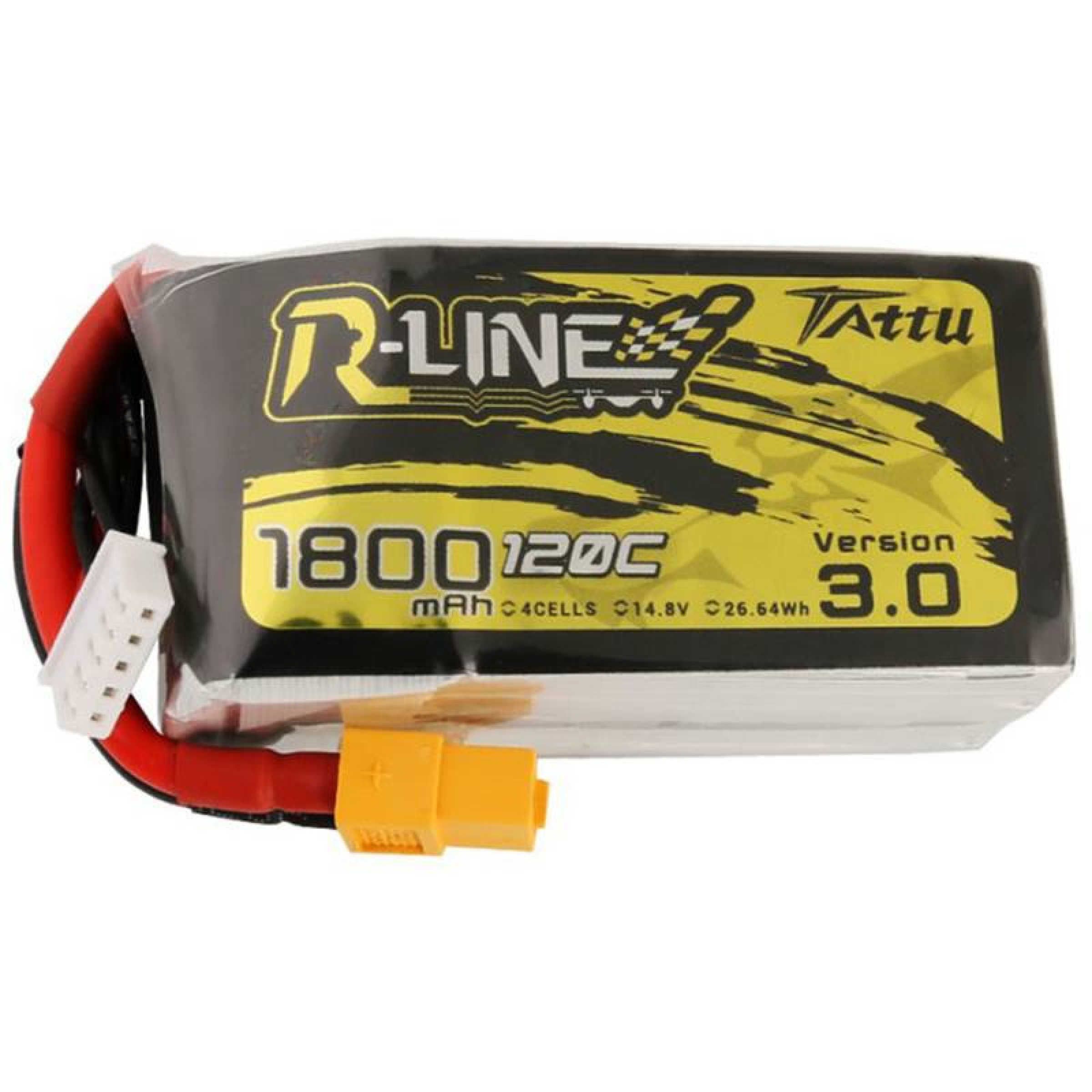 Tattu R-Line Version 3.0 1800mAh 14.8V 120C 4S1P Lipo Battery Pack with XT60 Plug