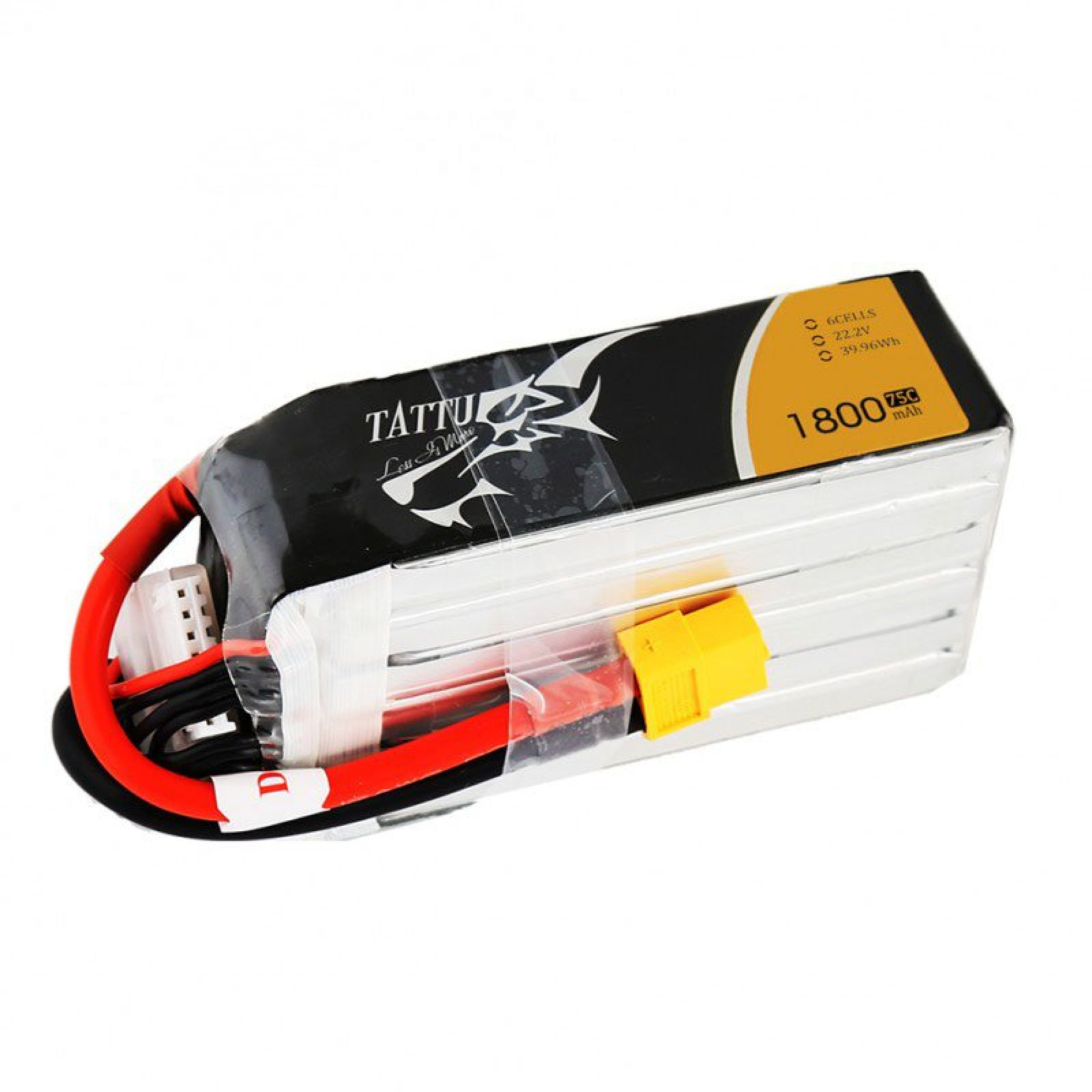 TATTU 1800mAh 75C 6S1P Lipo Akku mit XT60 Stecker