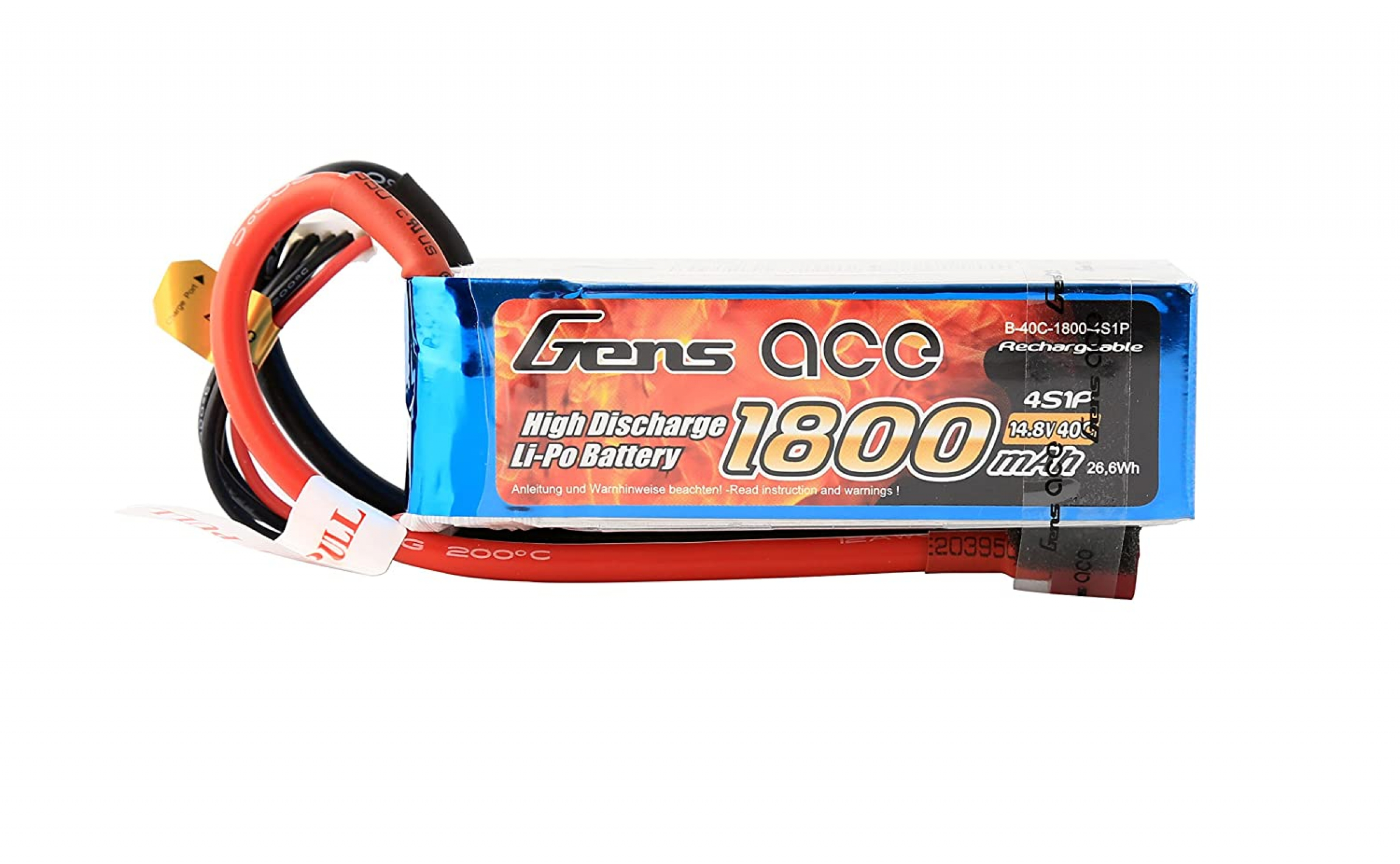 Grepow 4s 1800mah Lipo 14.8V 40C for RC airplane with XT60 connector