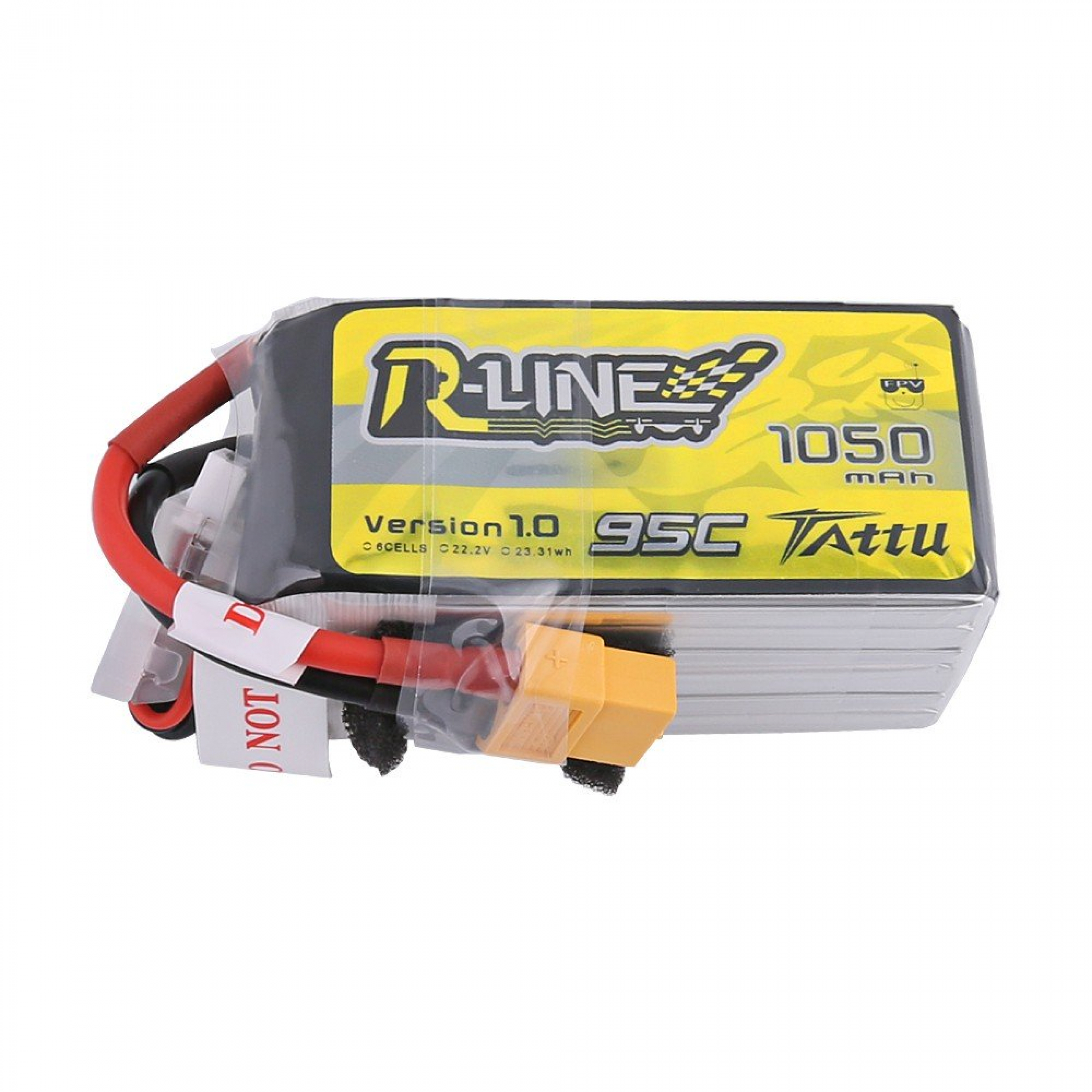 Tattu R-Line 1050mAh 95C 22,2V 6S1P Lipo Akku mit XT60 Stecker