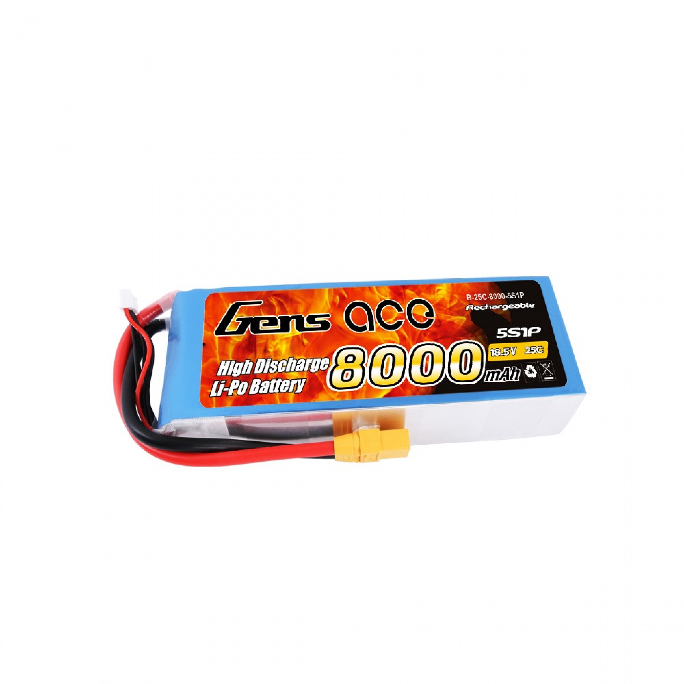 Grepow 8000mAh 18,5V 25C 5S1P Lipo Akku mit XT90 Stecker