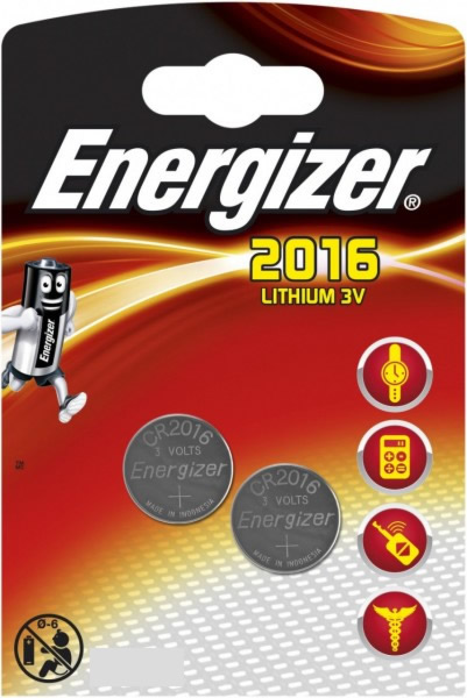 Energizer Lithium LD CR 2016 3V 2er Maxiblister RED